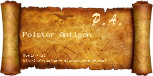 Polster Antigon névjegykártya